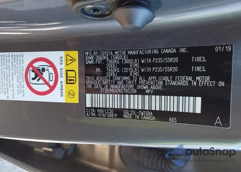 2019 Lexus Rx 350 F Sport from USA, damaged, VIN 2T2BZMCA7KC185288